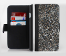 The Small Dark Pebbles Ink-Fuzed Leather Folding Wallet Credit-Card Case for the Apple iPhone 6/6s, 6/6s Plus, 5/5s and 5c