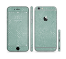 The Small Green Polkadotted Surface Sectioned Skin Series for the Apple iPhone 6s Plus