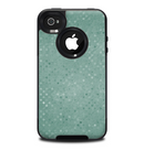 The Small Green Polkadotted Surface Skin for the iPhone 4-4s OtterBox Commuter Case
