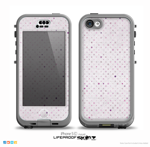 The Small Pink Polkadotted Surface Skin for the iPhone 5c nüüd LifeProof Case