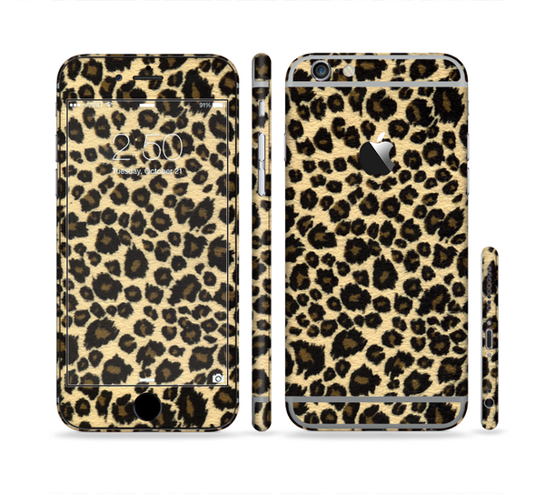 The Small Vector Cheetah Animal Print Sectioned Skin Series for the Apple iPhone 6