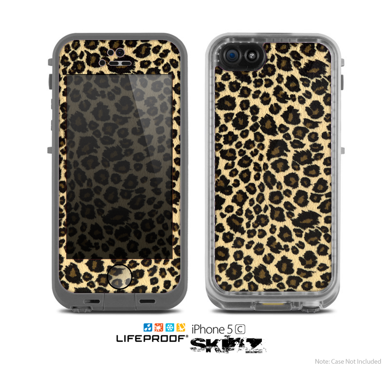 The Small Vector Cheetah Animal Print Skin for the Apple iPhone 5c LifeProof Case