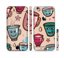 The Smiley Coffee Mugs Sectioned Skin Series for the Apple iPhone 6s Plus