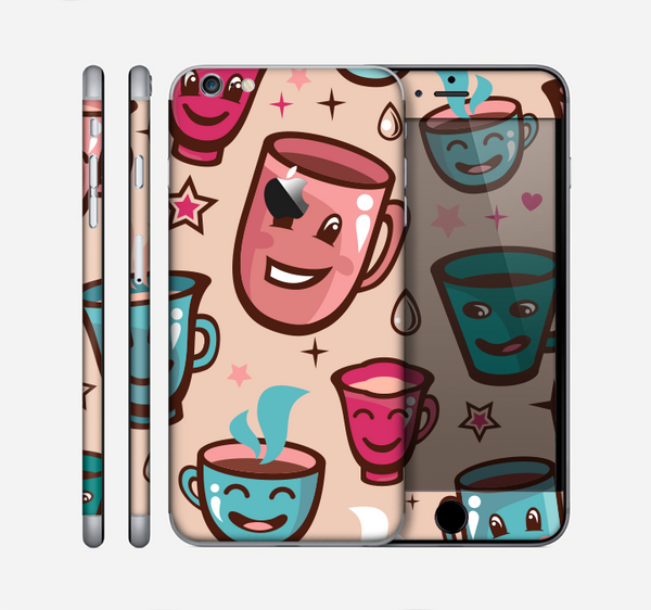 The Smiley Coffee Mugs Skin for the Apple iPhone 6 Plus