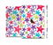 The Smiley Faced Vector Colored Starfish Pattern Full Body Skin Set for the Apple iPad Mini 3