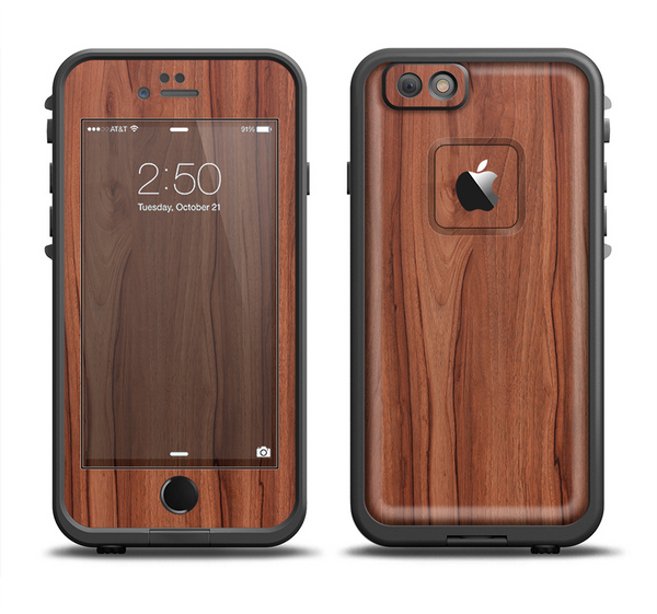 The Smooth-Grained Wooden Plank Apple iPhone 6 LifeProof Fre Case Skin Set