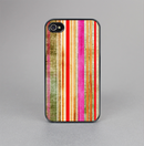 The Smudged Pink Painted Stripes Pattern Skin-Sert for the Apple iPhone 4-4s Skin-Sert Case
