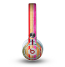 The Smudged Pink Painted Stripes Pattern Skin for the Beats by Dre Mixr Headphones