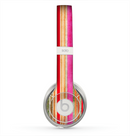 The Smudged Pink Painted Stripes Pattern Skin for the Beats by Dre Solo 2 Headphones