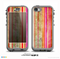 The Smudged Pink Painted Stripes Pattern Skin for the iPhone 5c nüüd LifeProof Case