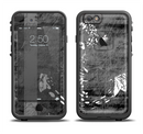 The Smudged White and Black Anchor Pattern Apple iPhone 6/6s LifeProof Fre Case Skin Set