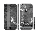 The Smudged White and Black Anchor Pattern Sectioned Skin Series for the Apple iPhone 6s Plus