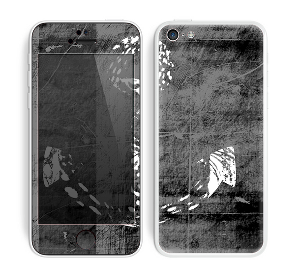 The Smudged White and Black Anchor Pattern Skin for the Apple iPhone 5c