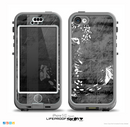 The Smudged White and Black Anchor Pattern Skin for the iPhone 5c nüüd LifeProof Case