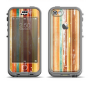 The Smudged Yellow Painted Stripes Pattern Apple iPhone 5c LifeProof Nuud Case Skin Set