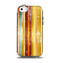 The Smudged Yellow Painted Stripes Pattern Apple iPhone 5c Otterbox Symmetry Case Skin Set