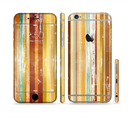 The Smudged Yellow Painted Stripes Pattern Sectioned Skin Series for the Apple iPhone 6s Plus