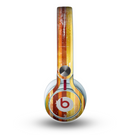 The Smudged Yellow Painted Stripes Pattern Skin for the Beats by Dre Mixr Headphones