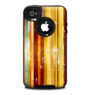 The Smudged Yellow Painted Stripes Pattern Skin for the iPhone 4-4s OtterBox Commuter Case