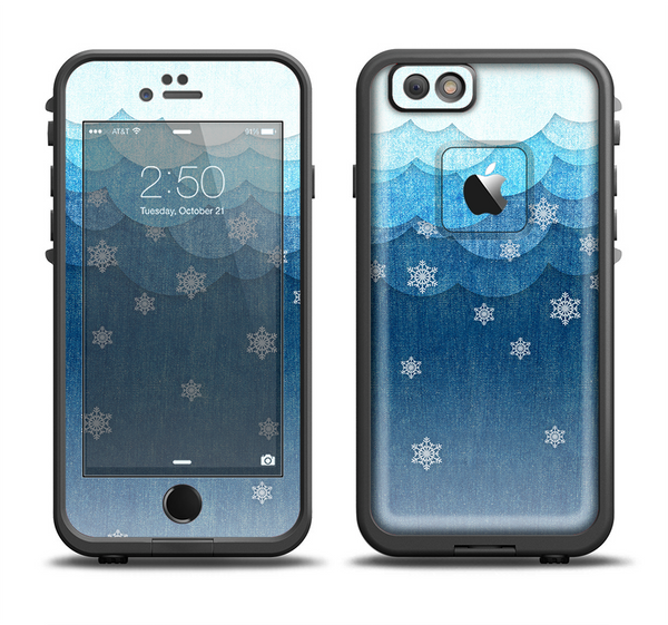 The Snowy Blue Paper Scene Apple iPhone 6 LifeProof Fre Case Skin Set