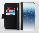 The Snowy Blue Paper Scene Ink-Fuzed Leather Folding Wallet Credit-Card Case for the Apple iPhone 6/6s, 6/6s Plus, 5/5s and 5c