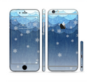 The Snowy Blue Paper Scene Sectioned Skin Series for the Apple iPhone 6s Plus