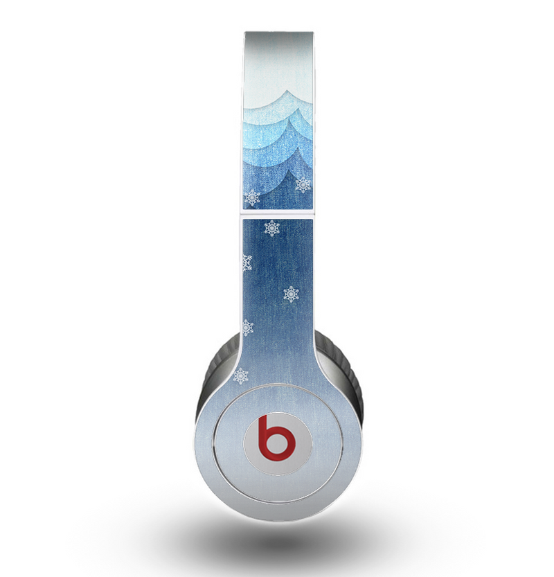 The Snowy Blue Paper Scene Skin for the Beats by Dre Original Solo-Solo HD Headphones