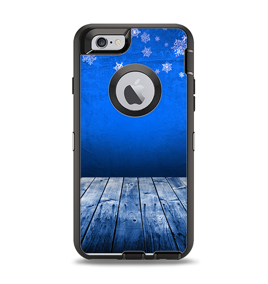 The Snowy Blue Wooden Dock Apple iPhone 6 Otterbox Defender Case Skin Set