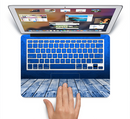 The Snowy Blue Wooden Dock Skin Set for the Apple MacBook Air 13"
