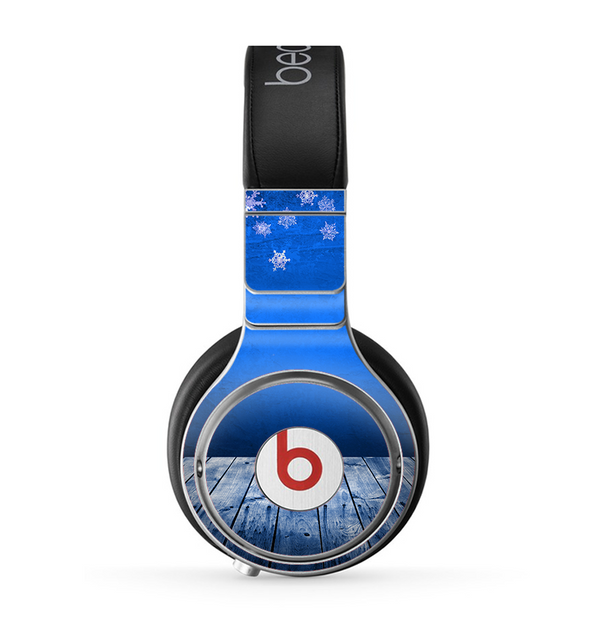The Snowy Blue Wooden Dock Skin for the Beats by Dre Pro Headphones