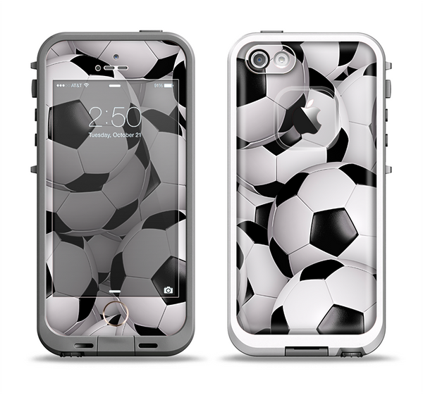 The Soccer Ball Overlay Apple iPhone 5-5s LifeProof Fre Case Skin Set