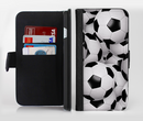 The Soccer Ball Overlay Ink-Fuzed Leather Folding Wallet Credit-Card Case for the Apple iPhone 6/6s, 6/6s Plus, 5/5s and 5c