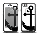The Solid Black Anchor Silhouette Apple iPhone 6/6s LifeProof Fre Case Skin Set
