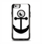 The Solid Black Anchor Silhouette Apple iPhone 6 Otterbox Commuter Case Skin Set