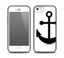 The Solid Black Anchor Silhouette Skin Set for the iPhone 5-5s Skech Glow Case