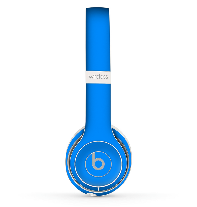 The Solid Blue Skin Set for the Beats by Dre Solo 2 Wireless Headphones