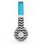 The Solid Blue with Black & White Chevron Pattern Skin for the Beats by Dre Solo 2 Headphones