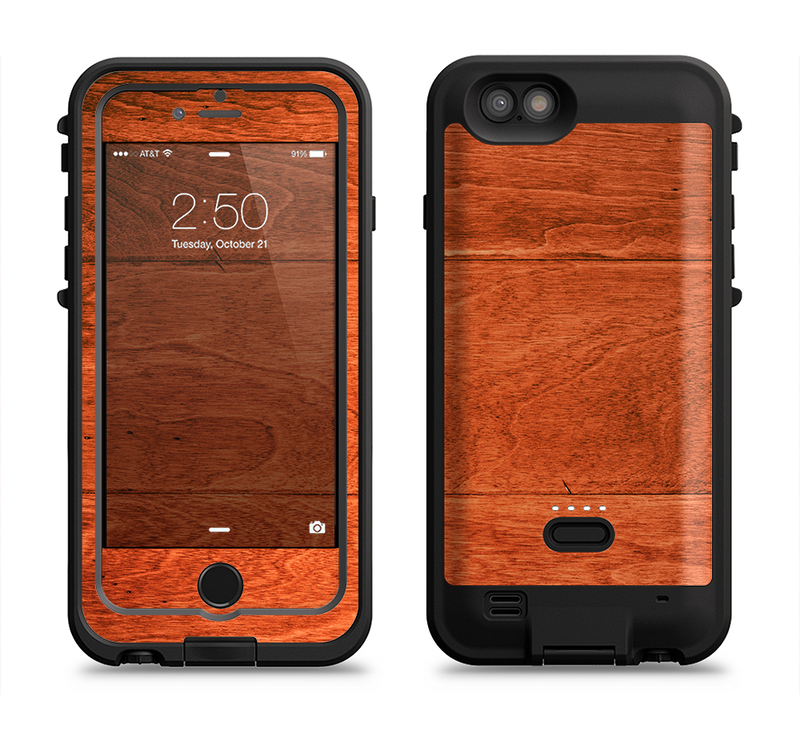 the solid cherry wood planks  iPhone 6/6s Plus LifeProof Fre POWER Case Skin Kit