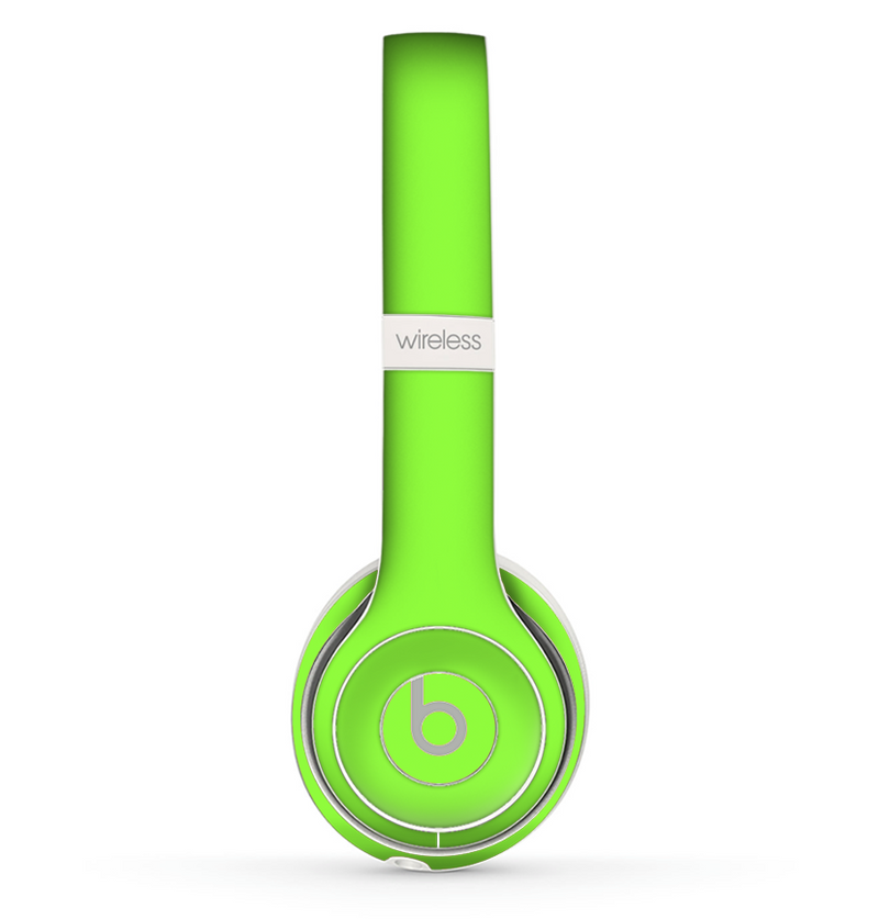 The Solid Green V3 Skin Set for the Beats by Dre Solo 2 Wireless Headphones