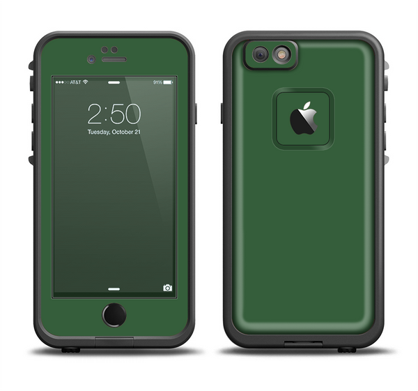 The Solid Hunter Green Apple iPhone 6 LifeProof Fre Case Skin Set