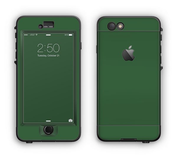The Solid Hunter Green Apple iPhone 6 LifeProof Nuud Case Skin Set