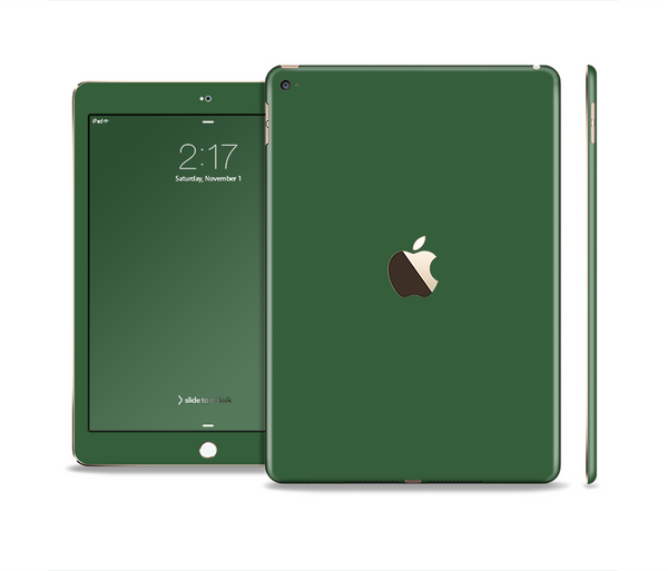 The Solid Hunter Green Skin Set for the Apple iPad Pro