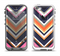 The Solid Pink & Blue Colored Chevron Pattern Apple iPhone 5-5s LifeProof Fre Case Skin Set