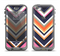 The Solid Pink & Blue Colored Chevron Pattern Apple iPhone 5c LifeProof Nuud Case Skin Set