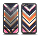 The Solid Pink & Blue Colored Chevron Pattern Apple iPhone 6/6s LifeProof Fre Case Skin Set