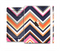 The Solid Pink & Blue Colored Chevron Pattern Full Body Skin Set for the Apple iPad Mini 3