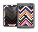 The Solid Pink & Blue Colored Chevron Pattern Apple iPad Air LifeProof Fre Case Skin Set