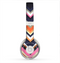 The Solid Pink & Blue Colored Chevron Pattern Skin for the Beats by Dre Solo 2 Headphones