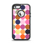 The Solid Pink & Blue Colored Polka Dots V2 Apple iPhone 5-5s Otterbox Defender Case Skin Set