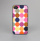 The Solid Pink & Blue Colored Polka Dots V2 Skin-Sert for the Apple iPhone 4-4s Skin-Sert Case